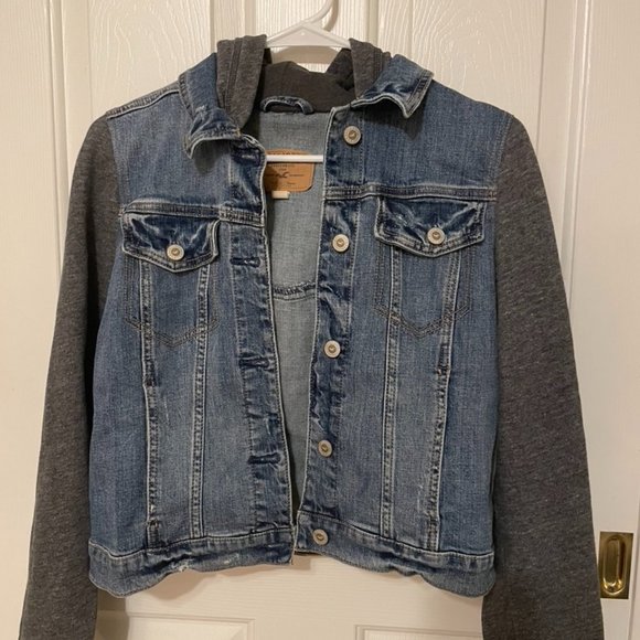 hollister denim jacket hoodie Perseus 